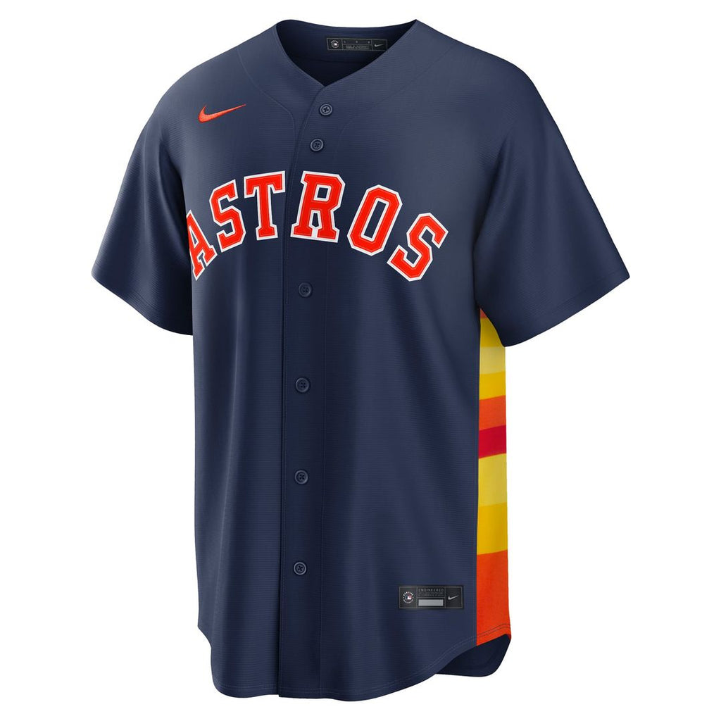 Men's Houston Astros Navy Alternate Replica MLB Baseball Jersey - view 5