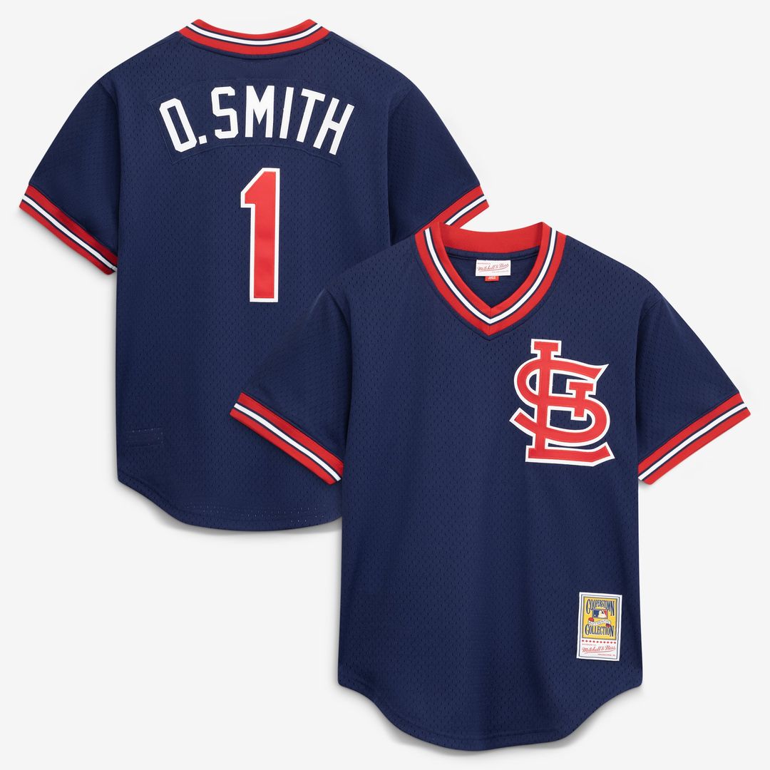Men's St. Louis Cardinals Ozzie Smith Navy Batting Practice MLB Baseball Jersey - view 1