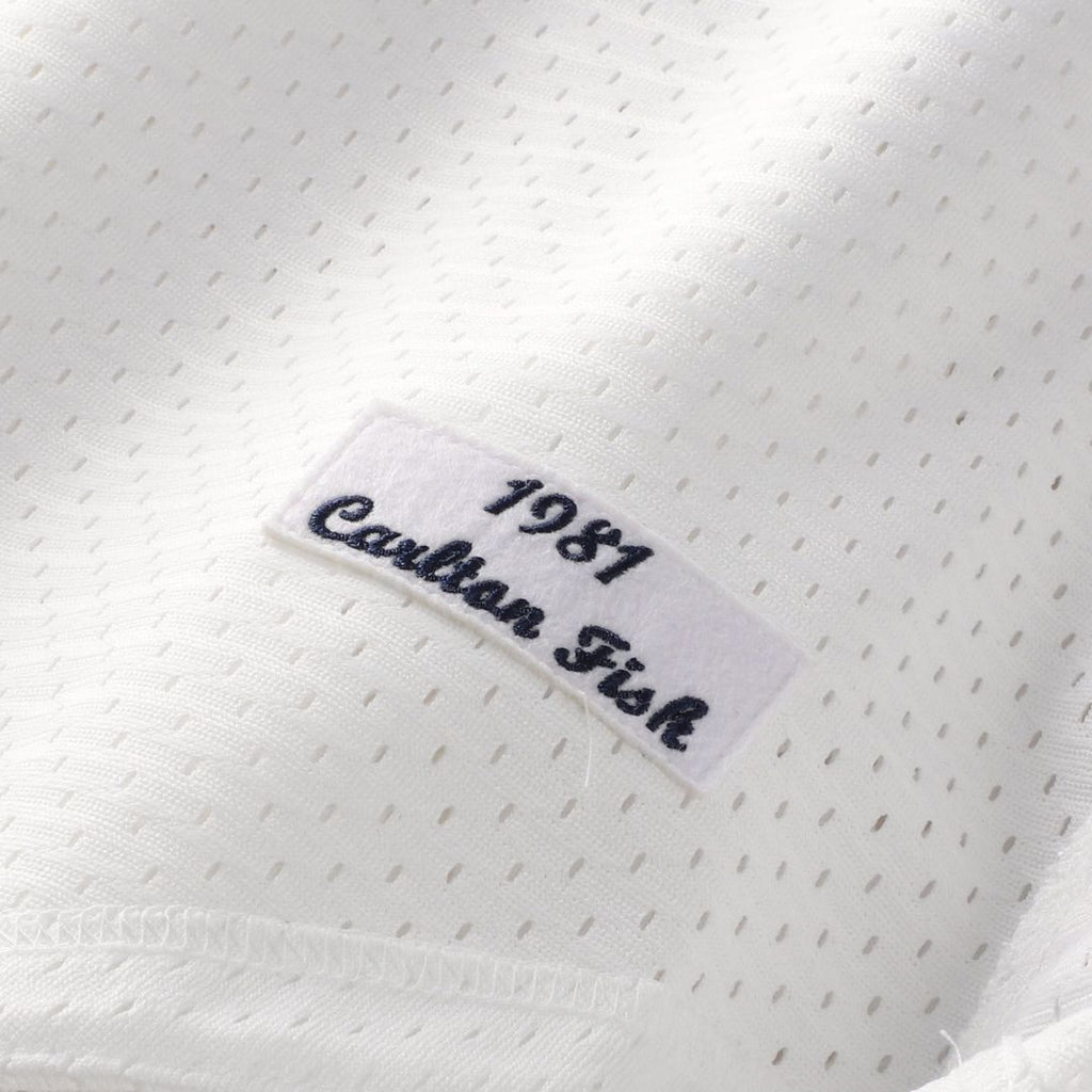 Men's Chicago White Sox Carlton Fisk White Batting Practice MLB Baseball Jersey - view 13