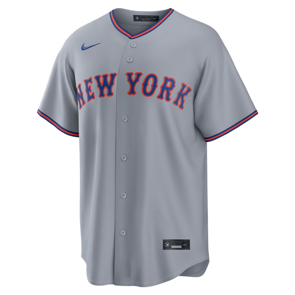 Men's New York Mets Francisco Lindor Gray Road Replica MLB Baseball Jersey - view 2