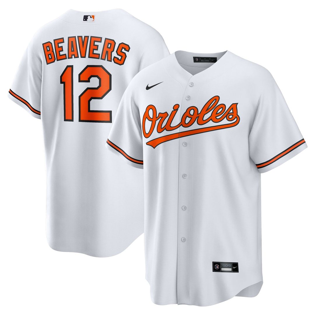 Men's Baltimore Orioles Dylan Beavers White Home Replica MLB Baseball Jersey - view 1