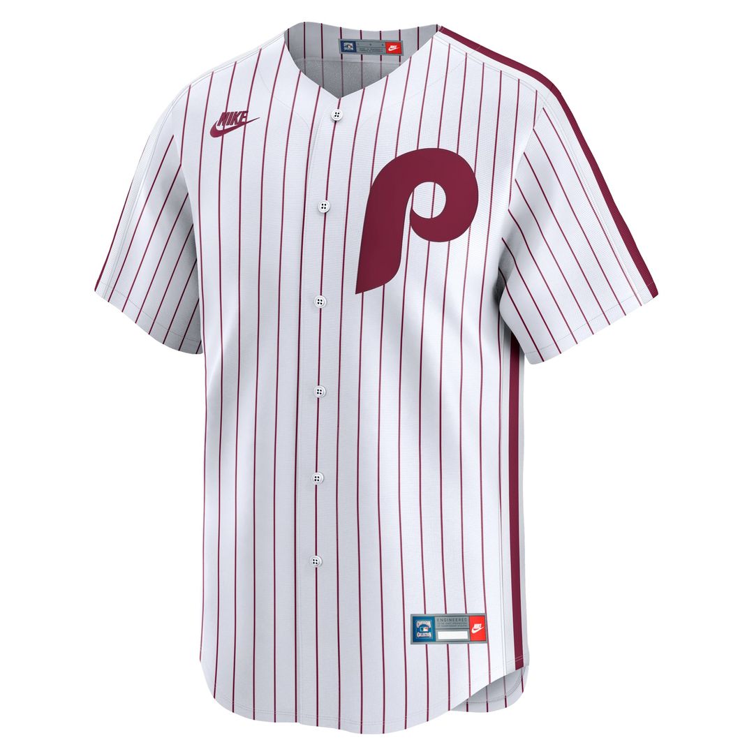 Men's Philadelphia Phillies White Cooperstown Collection Limited MLB Baseball Jersey - view 2