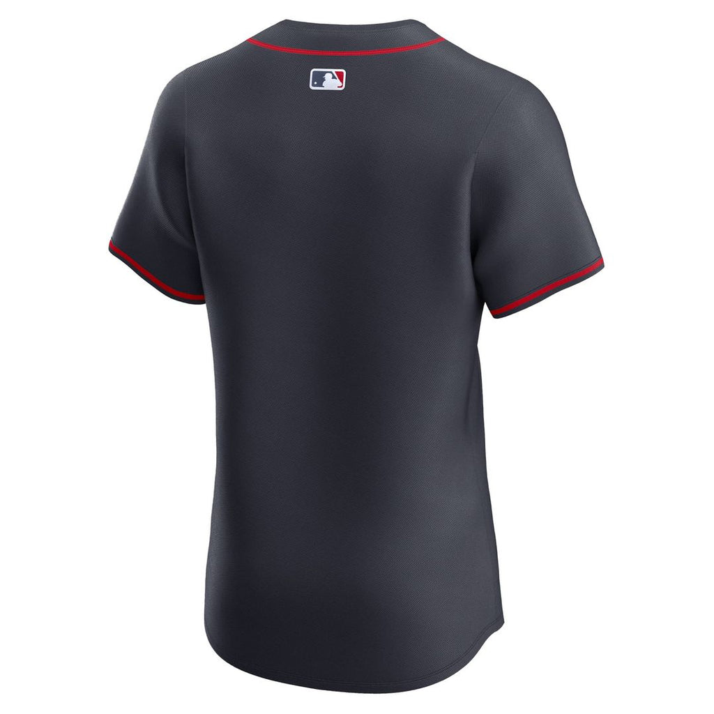 Men's Atlanta Braves Navy Alternate Elite MLB Baseball Jersey - view 3