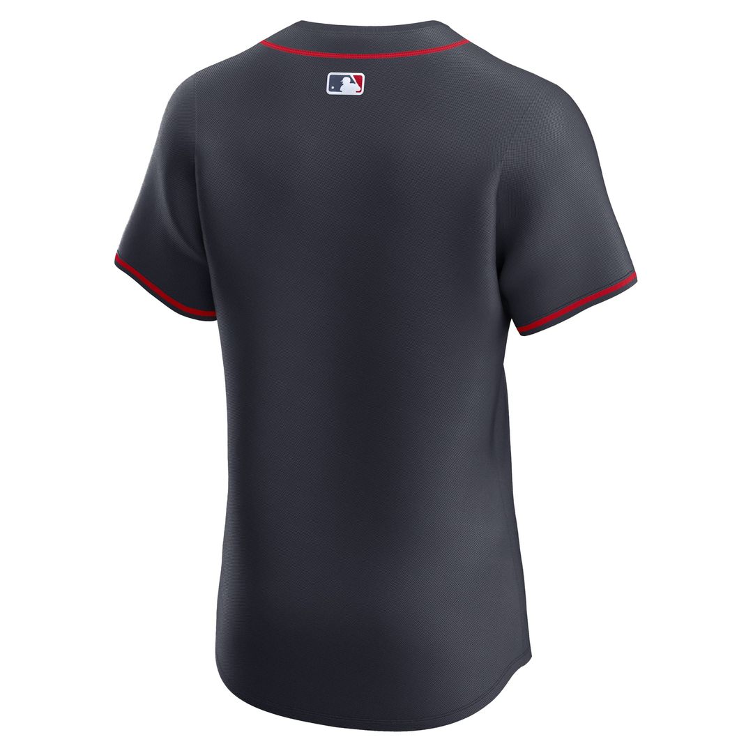 Men's Atlanta Braves Navy Alternate Elite MLB Baseball Jersey - view 3