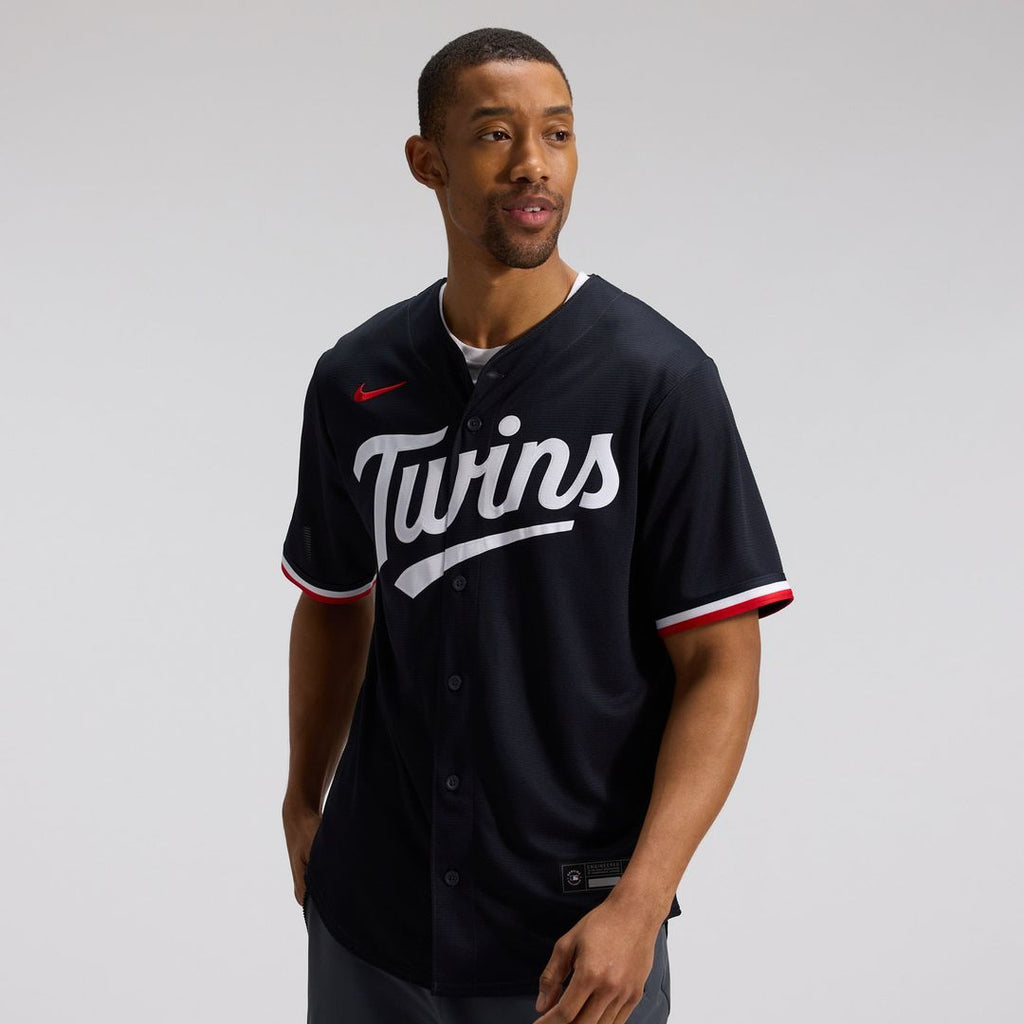 Men's Minnesota Twins Navy Alternate Replica MLB Baseball Jersey - view 1