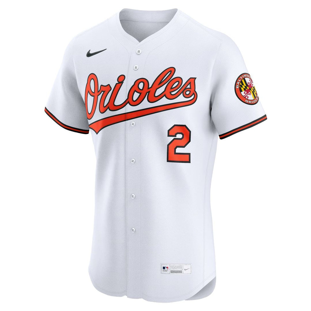 Men's Baltimore Orioles Gunnar Henderson White Home Elite MLB Baseball Jersey - view 2