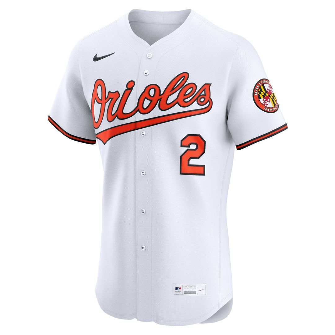 Men's Baltimore Orioles Gunnar Henderson White Home Elite MLB Baseball Jersey - view 2