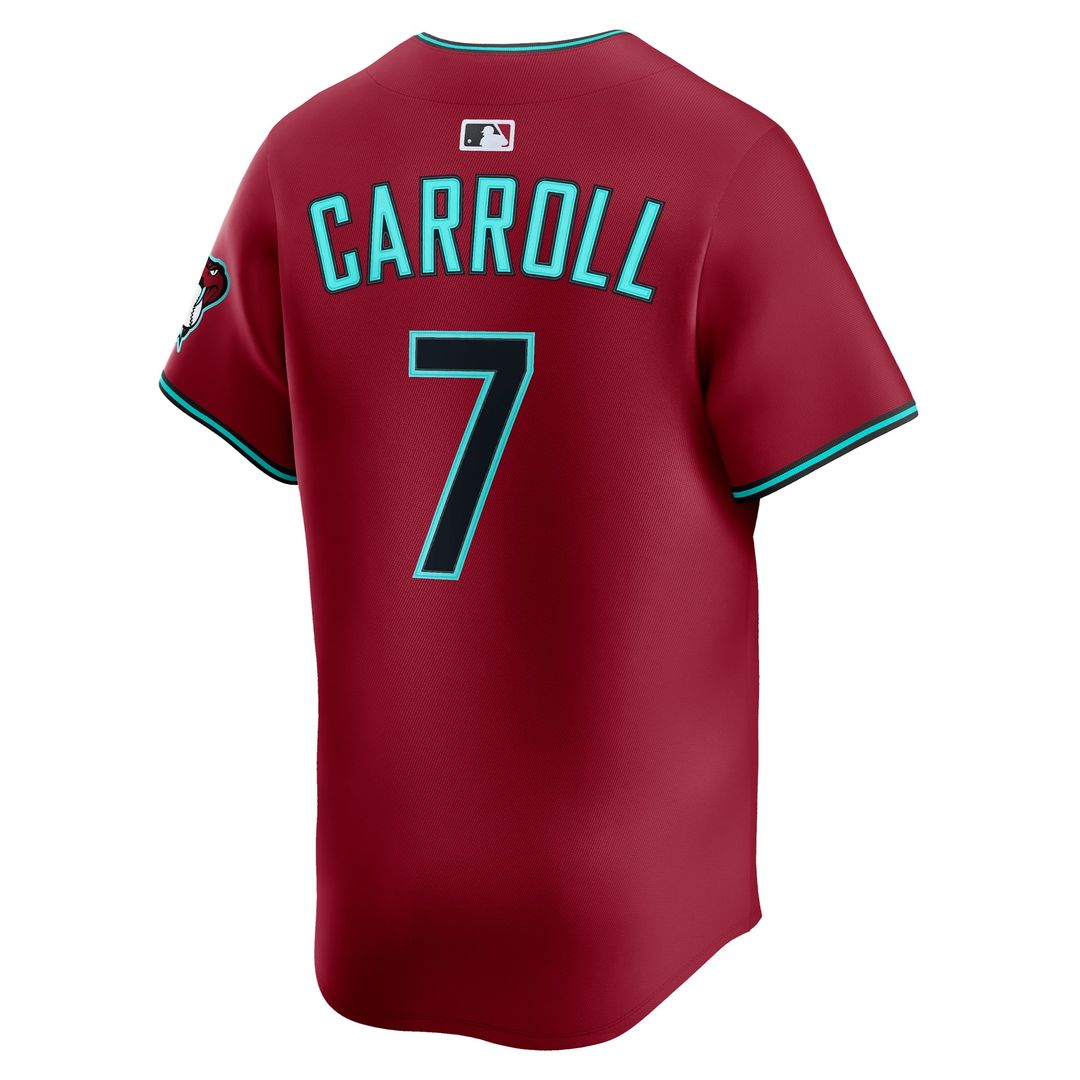 Men's Arizona Diamondbacks Corbin Carroll Red Alternate Limited MLB Baseball Jersey - view 3