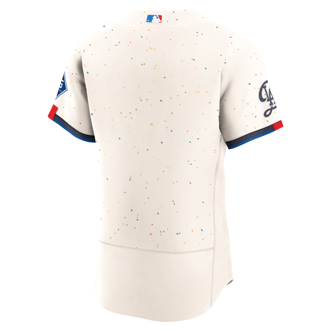 Men's Los Angeles Dodgers Cream City Connect Sponsor Patch MLB Baseball Jersey - view 3