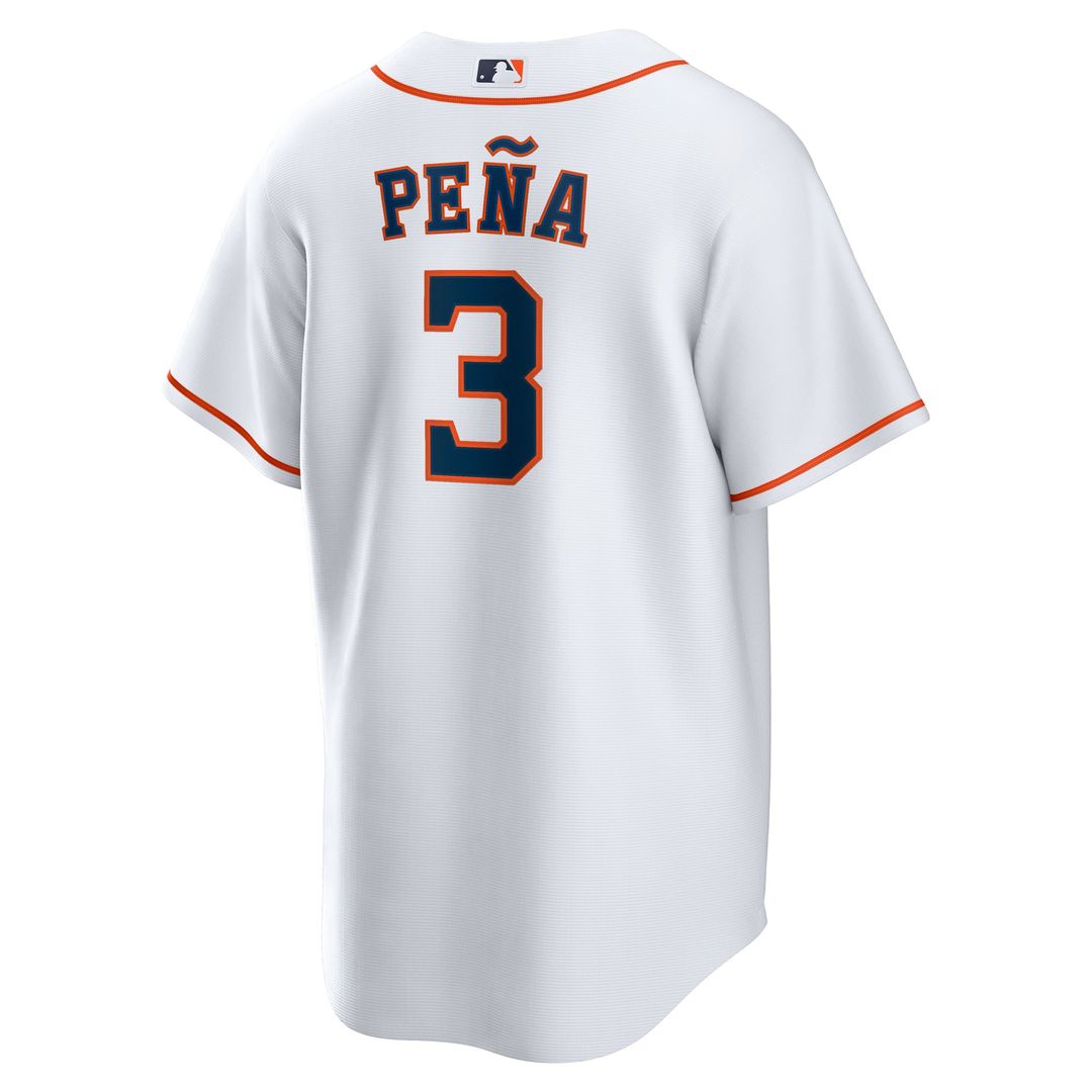 Men's Houston Astros Jeremy Peña White Home Replica MLB Baseball Jersey - view 3
