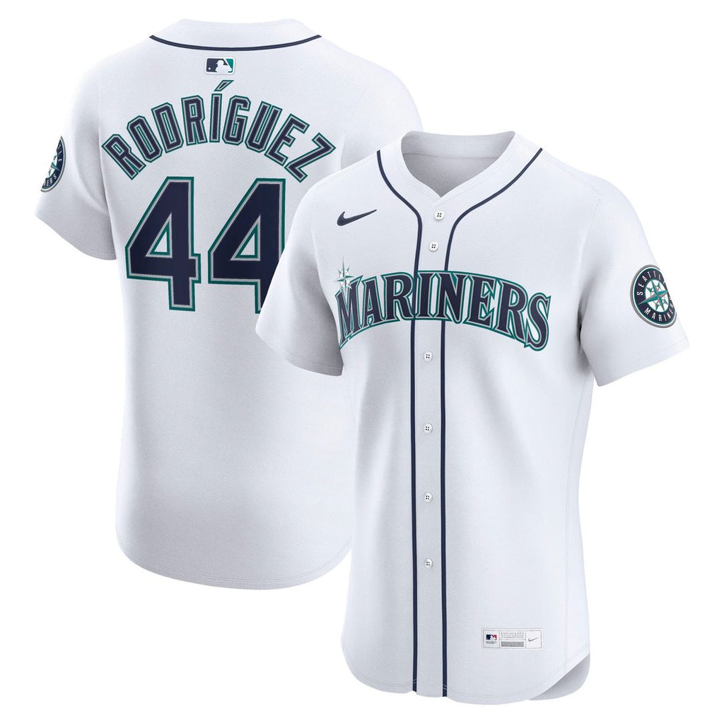 Men's Seattle Mariners Julio Rodríguez White Home Elite MLB Baseball Jersey - view 1