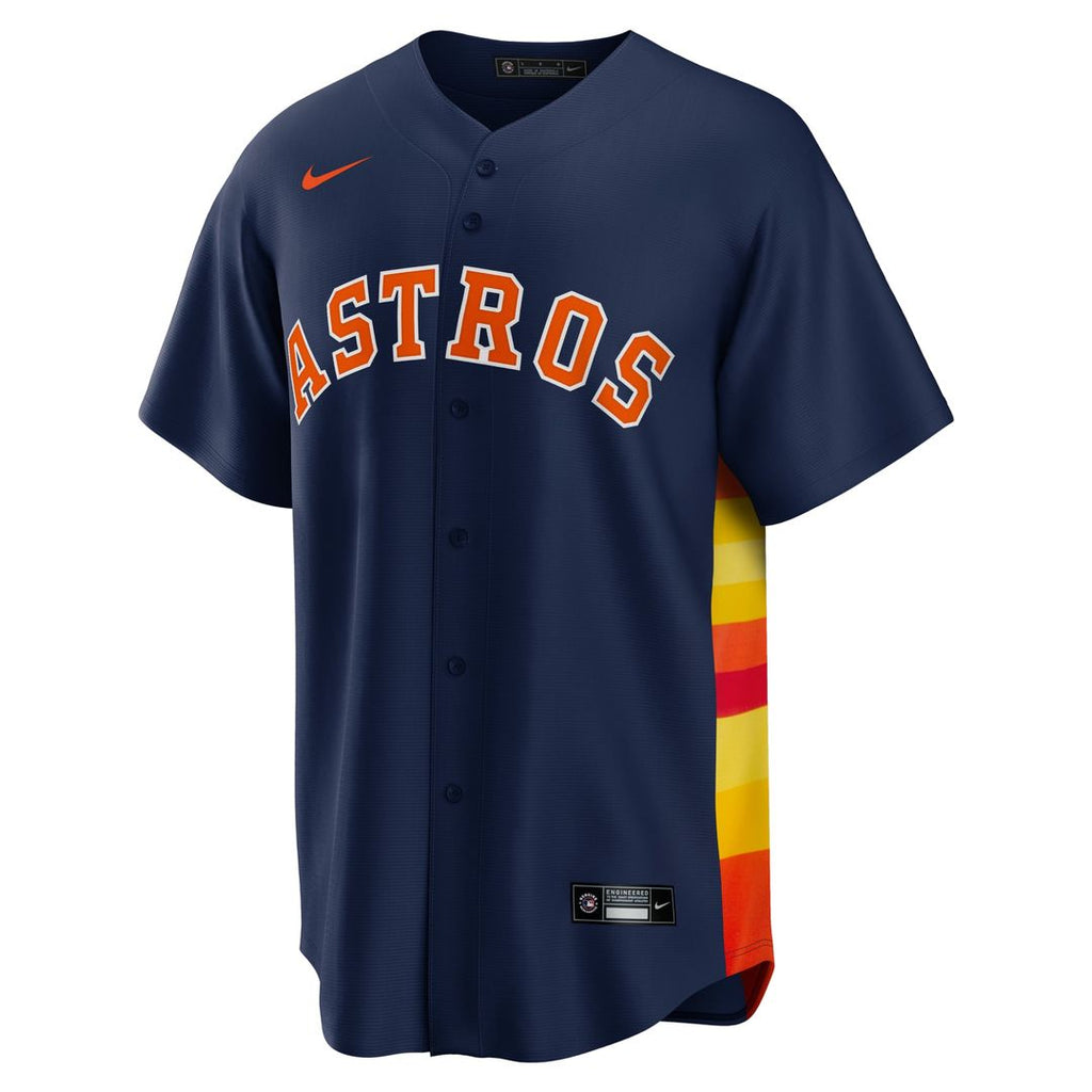 Men's Houston Astros Navy Alternate Replica MLB Baseball Jersey - view 5