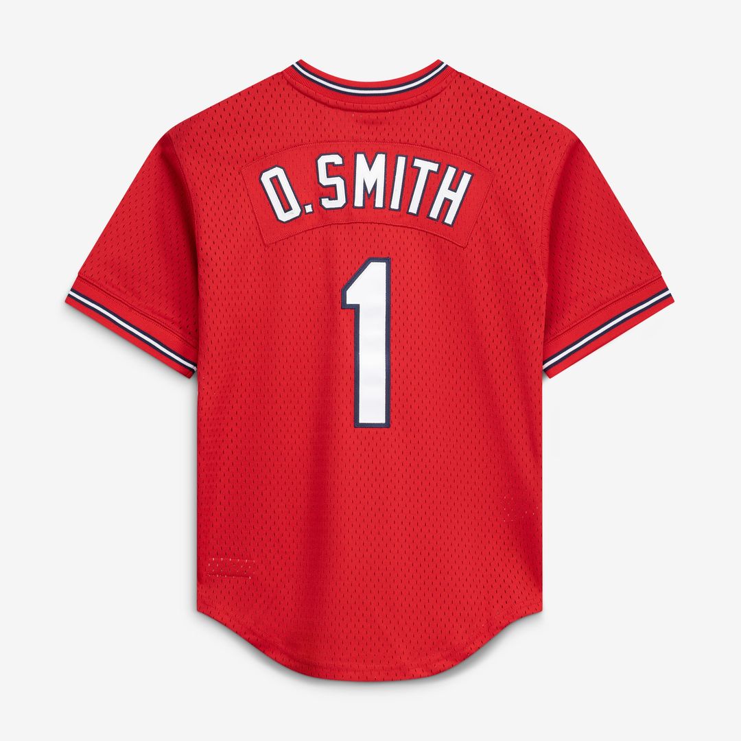 Men's St. Louis Cardinals Ozzie Smith Scarlet Batting Practice MLB Baseball Jersey - view 10
