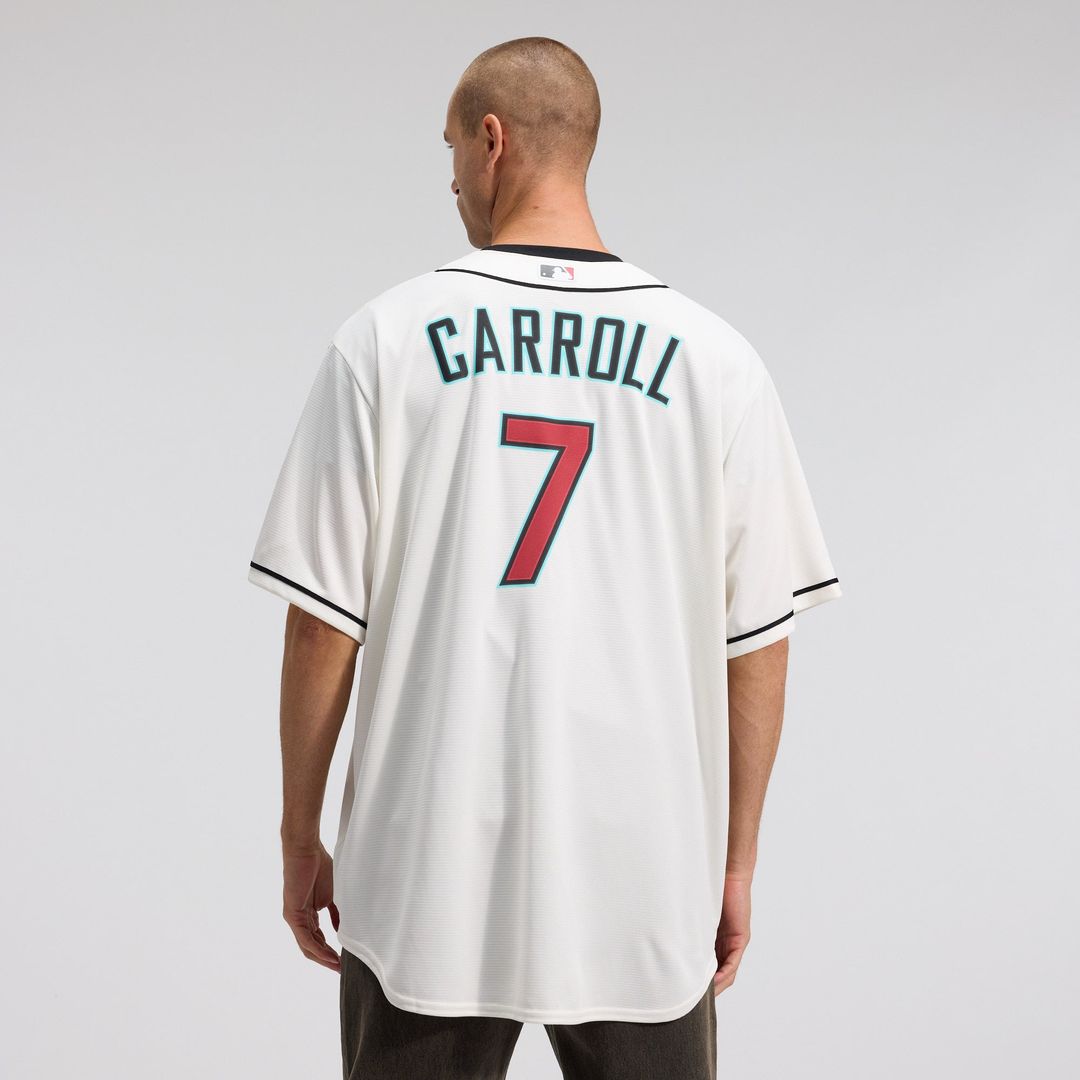 Men's Arizona Diamondbacks Corbin Carroll Cream Home Replica MLB Baseball Jersey - view 3