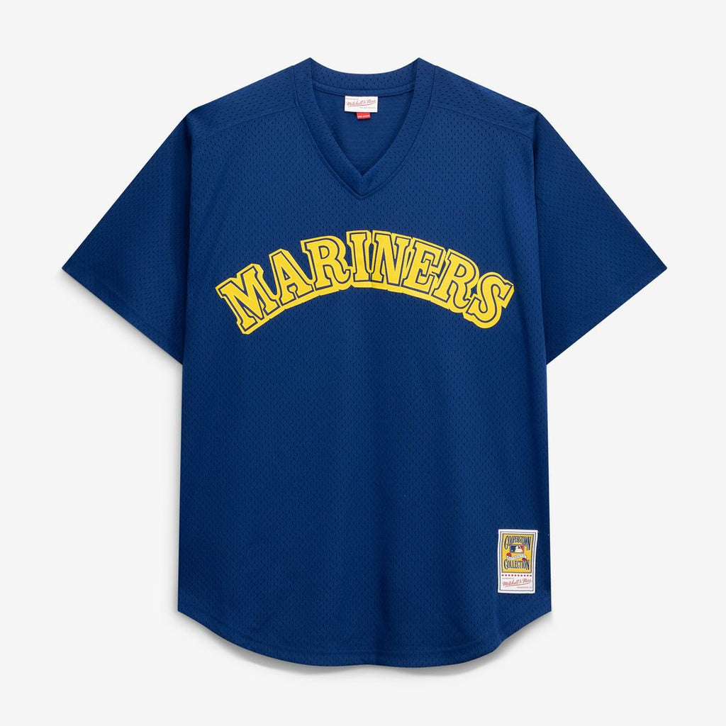 Men's Seattle Mariners Ken Griffey Jr. Royal Big & Tall Cooperstown Collection Mesh Batting Practice MLB Baseball Jersey - view 2