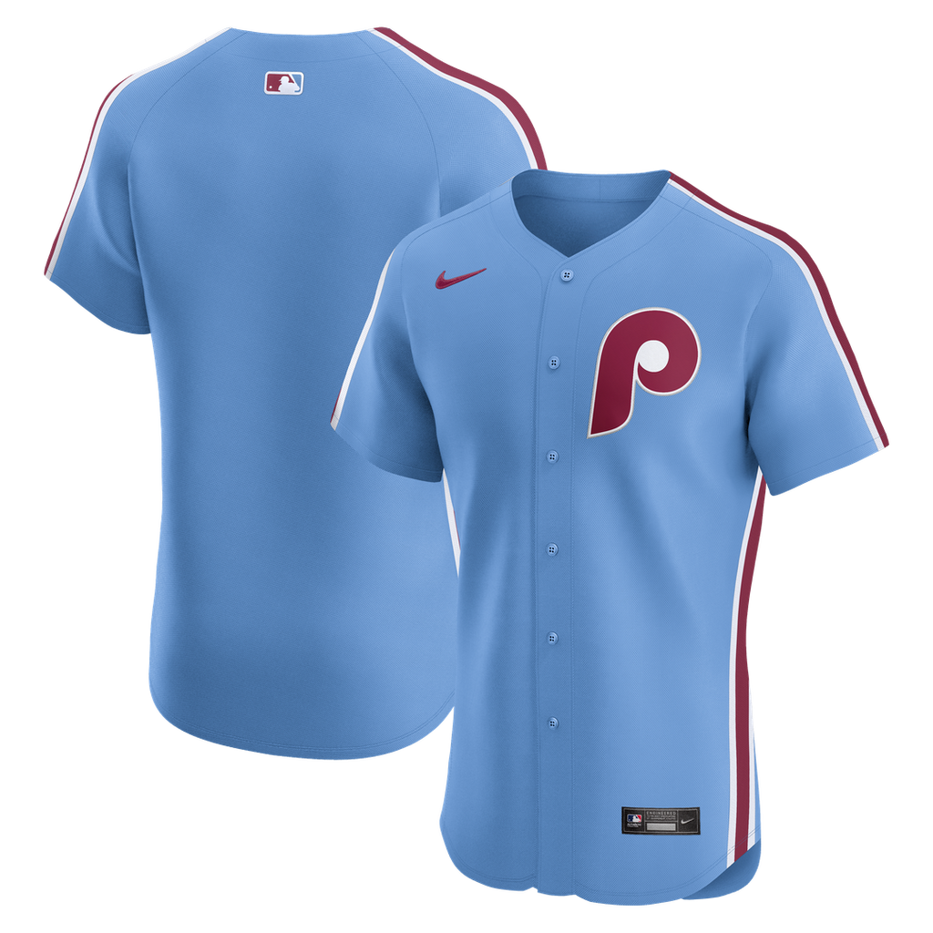 Men's Philadelphia Phillies Light Blue Alternate Elite MLB Baseball Jersey - view 10