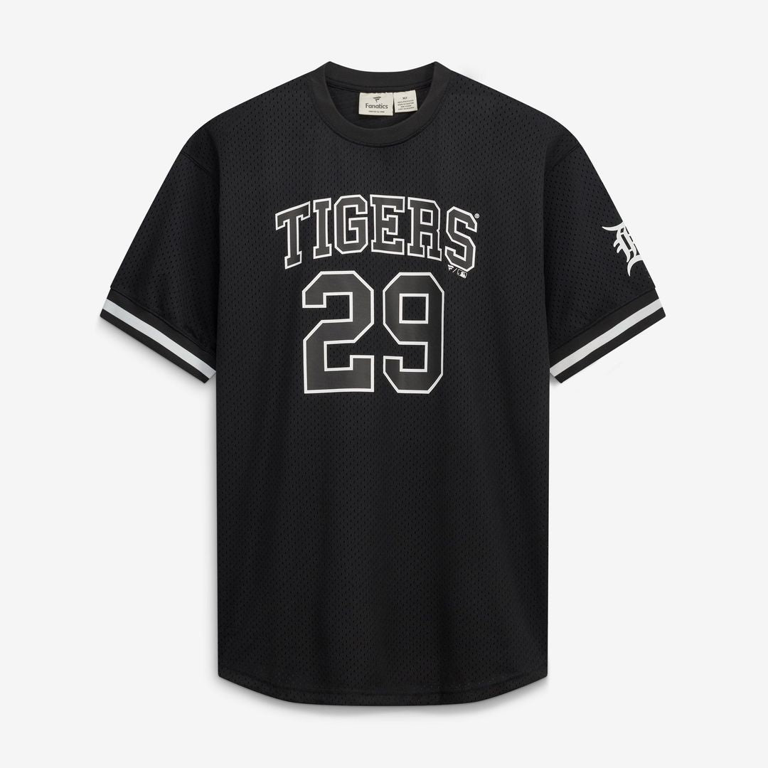 Men's Detroit Tigers Tarik Skubal Black/White Big & Tall Heavyweight Mesh MLB Baseball Jersey - view 2