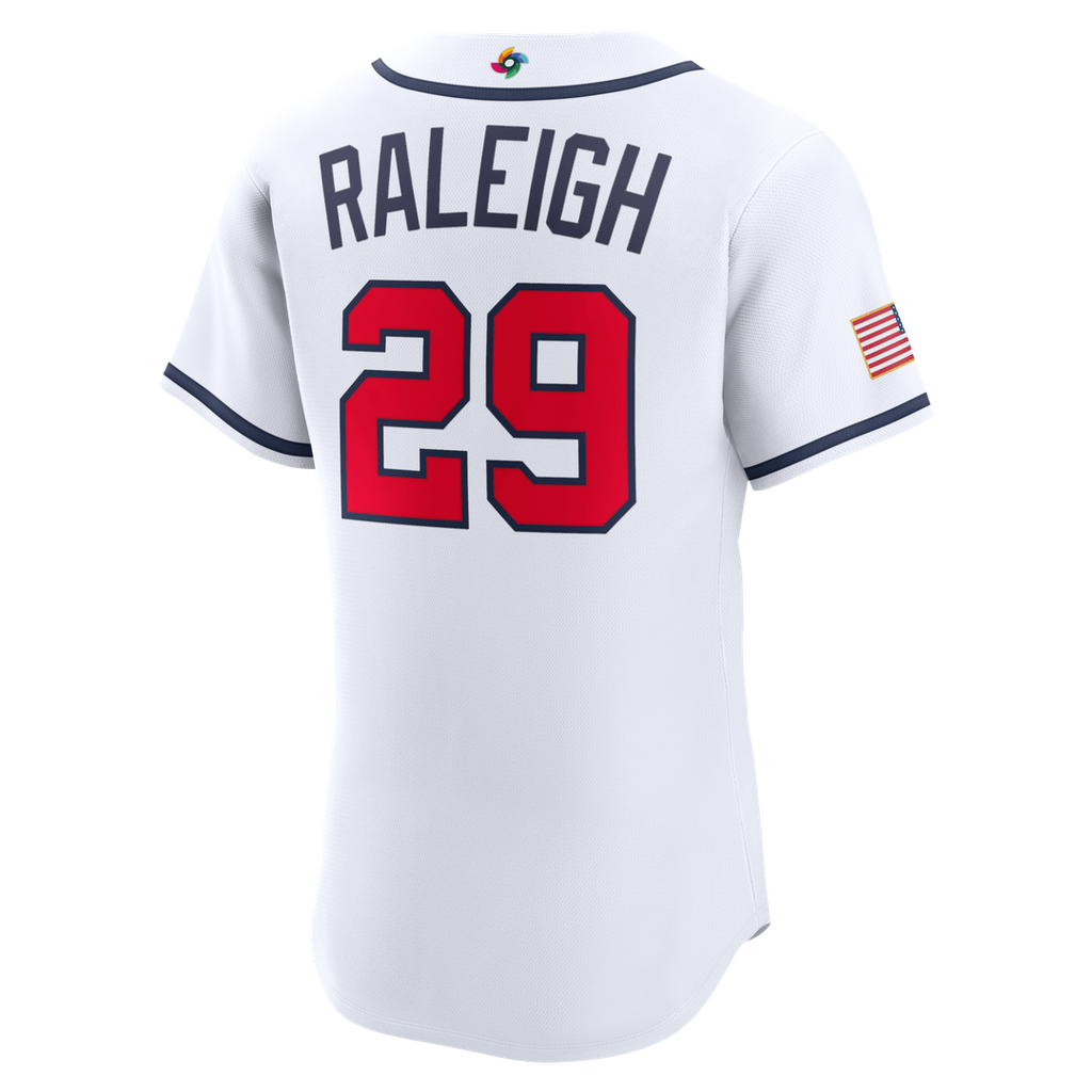 Men's USA Baseball Cal Raleigh White 2026 World Baseball Classic Home MLB Baseball Jersey - view 3