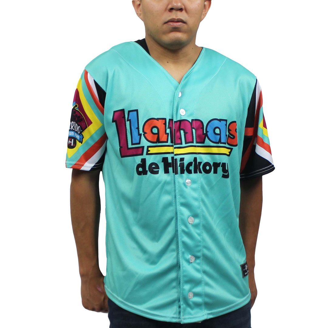 Men's Hickory Crawdads Teal Copa Replica MLB Baseball Jersey - view 1