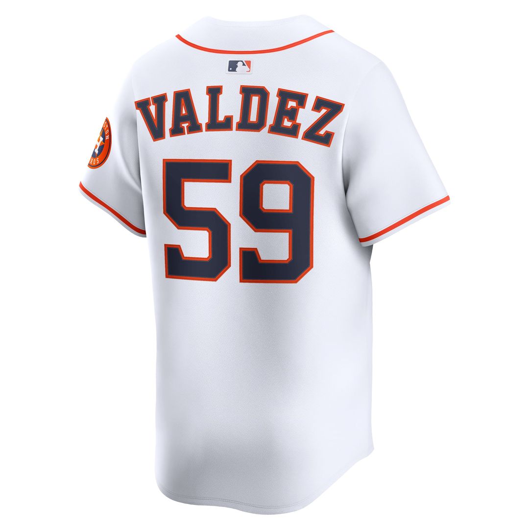 Men's Houston Astros Framber Valdez White Home Limited MLB Baseball Jersey - view 3