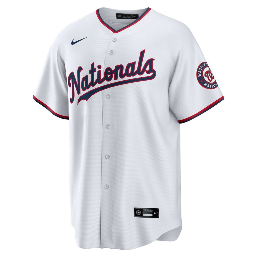 Men's Washington Nationals White Home Blank Replica MLB Baseball Jersey - view 2