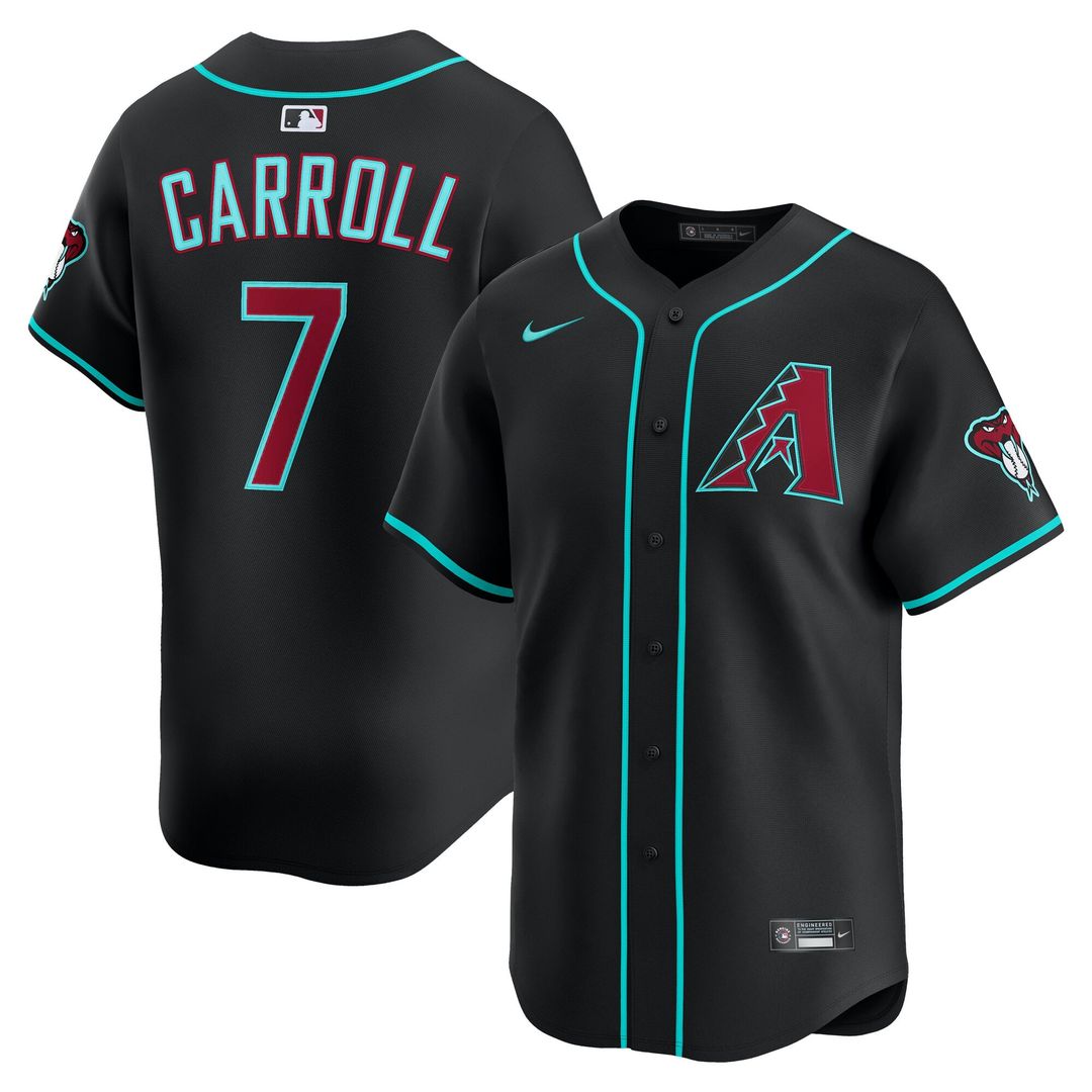 Men's Arizona Diamondbacks Corbin Carroll Black Alternate Limited MLB Baseball Jersey - view 1
