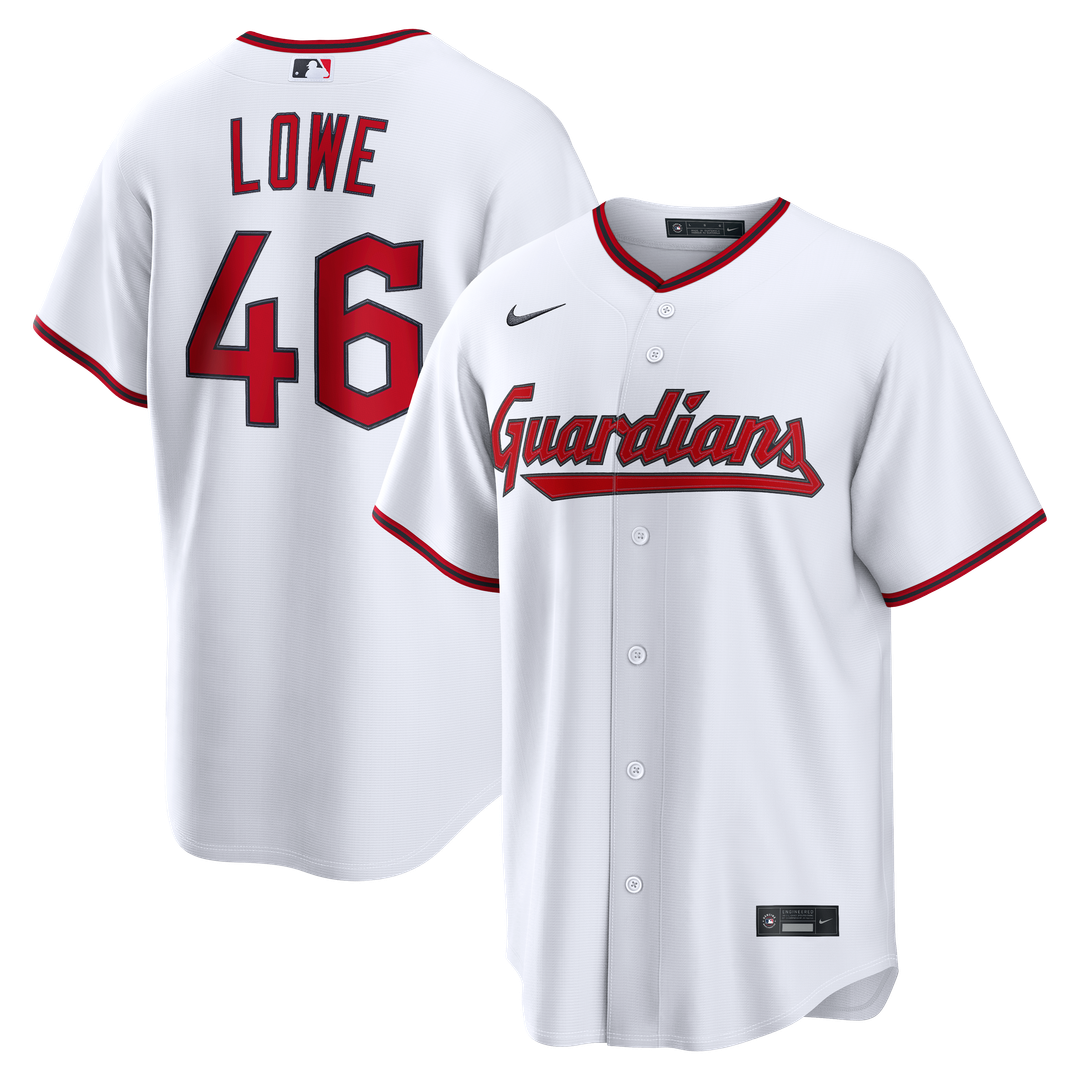 Men's Cleveland Guardians Nathaniel Lowe White Home Replica MLB Baseball Jersey - view 1