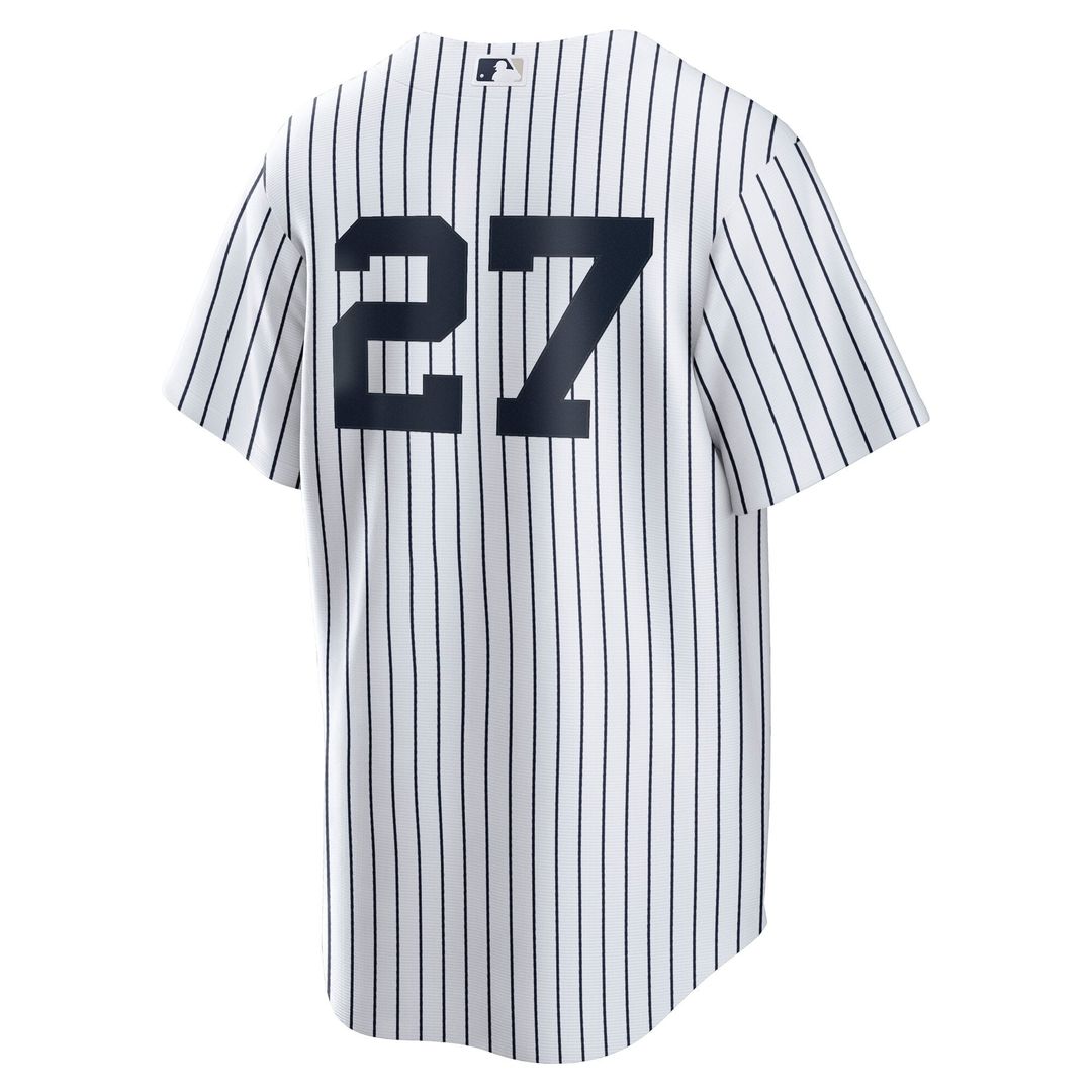 Men's New York Yankees Giancarlo Stanton White Home Replica MLB Baseball Jersey - view 3