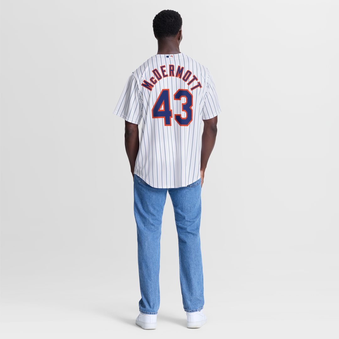 Men's New York Mets Chayce McDermott White Home Replica MLB Baseball Jersey - view 3