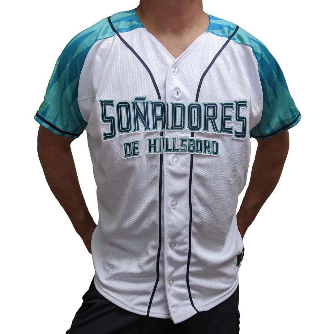 Men's Hillsboro Hops White Copa Replica MLB Baseball Jersey - view 1