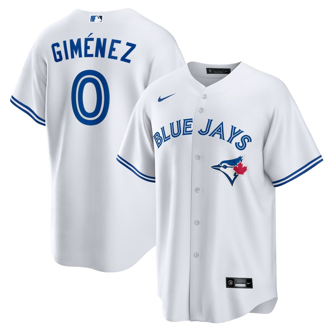 Men's Toronto Blue Jays Andres Gimenez White Home Replica MLB Baseball Jersey - view 1