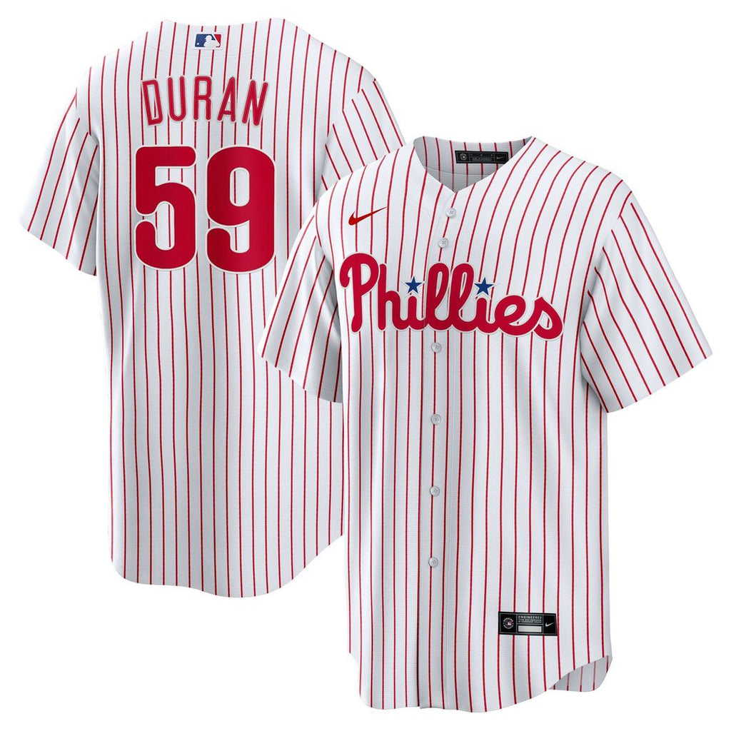 Men's Philadelphia Phillies Jhoan Duran White Home Replica MLB Baseball Jersey - view 1
