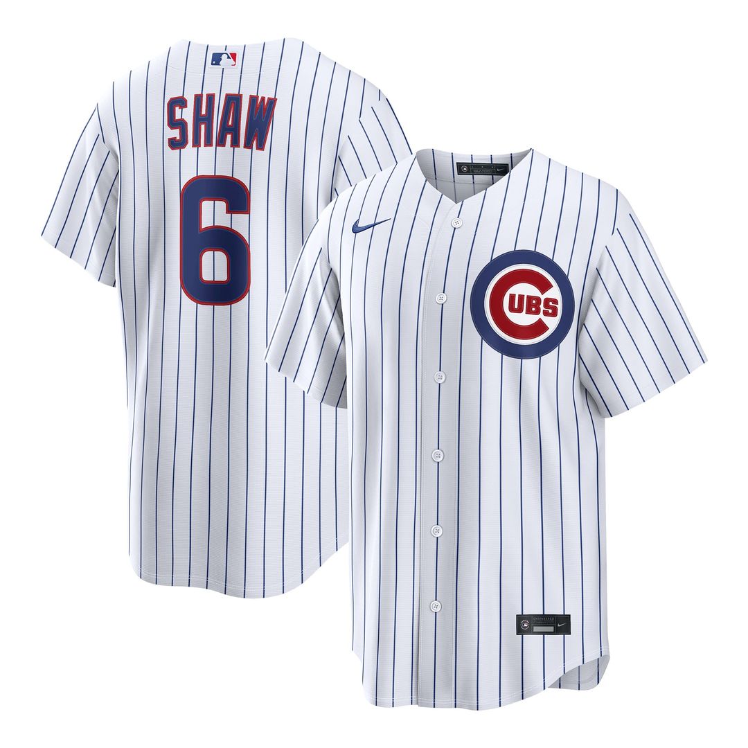 Men's Chicago Cubs Matt Shaw White Home Replica MLB Baseball Jersey - view 1
