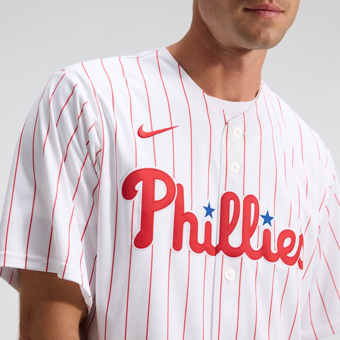 Men's Philadelphia Phillies White Home Replica MLB Baseball Jersey - view 9