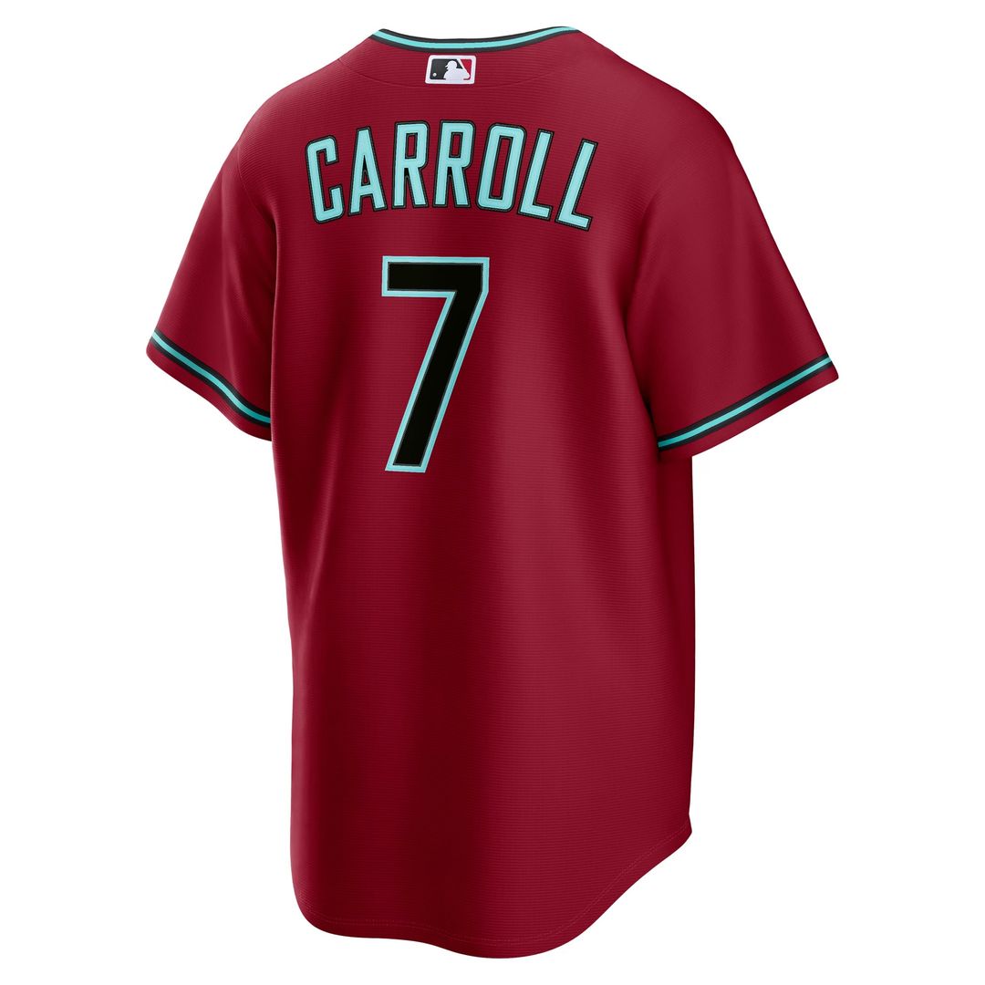 Men's Arizona Diamondbacks Corbin Carroll Black Alternate Replica MLB Baseball Jersey - view 50
