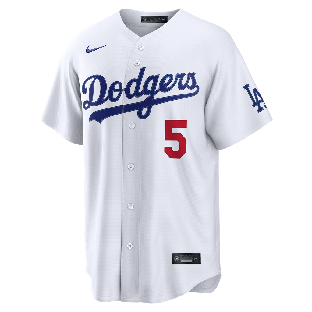 Men's Los Angeles Dodgers Freddie Freeman White Home Stadium MLB Baseball Jersey - view 2