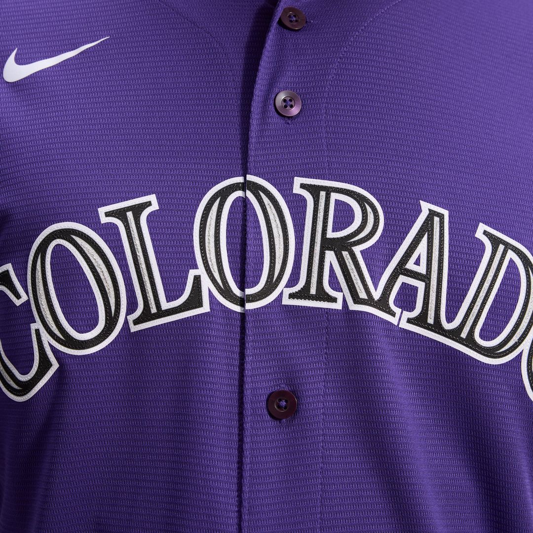 Men's Colorado Rockies White Home Replica MLB Baseball Jersey - view 33