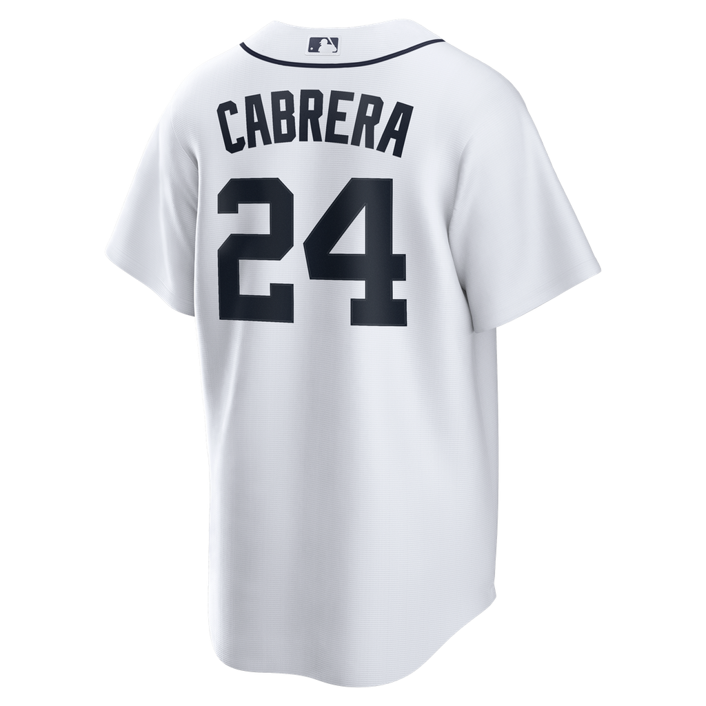 Men's Detroit Tigers Miguel Cabrera White Home Retired Player Replica MLB Baseball Jersey - view 3
