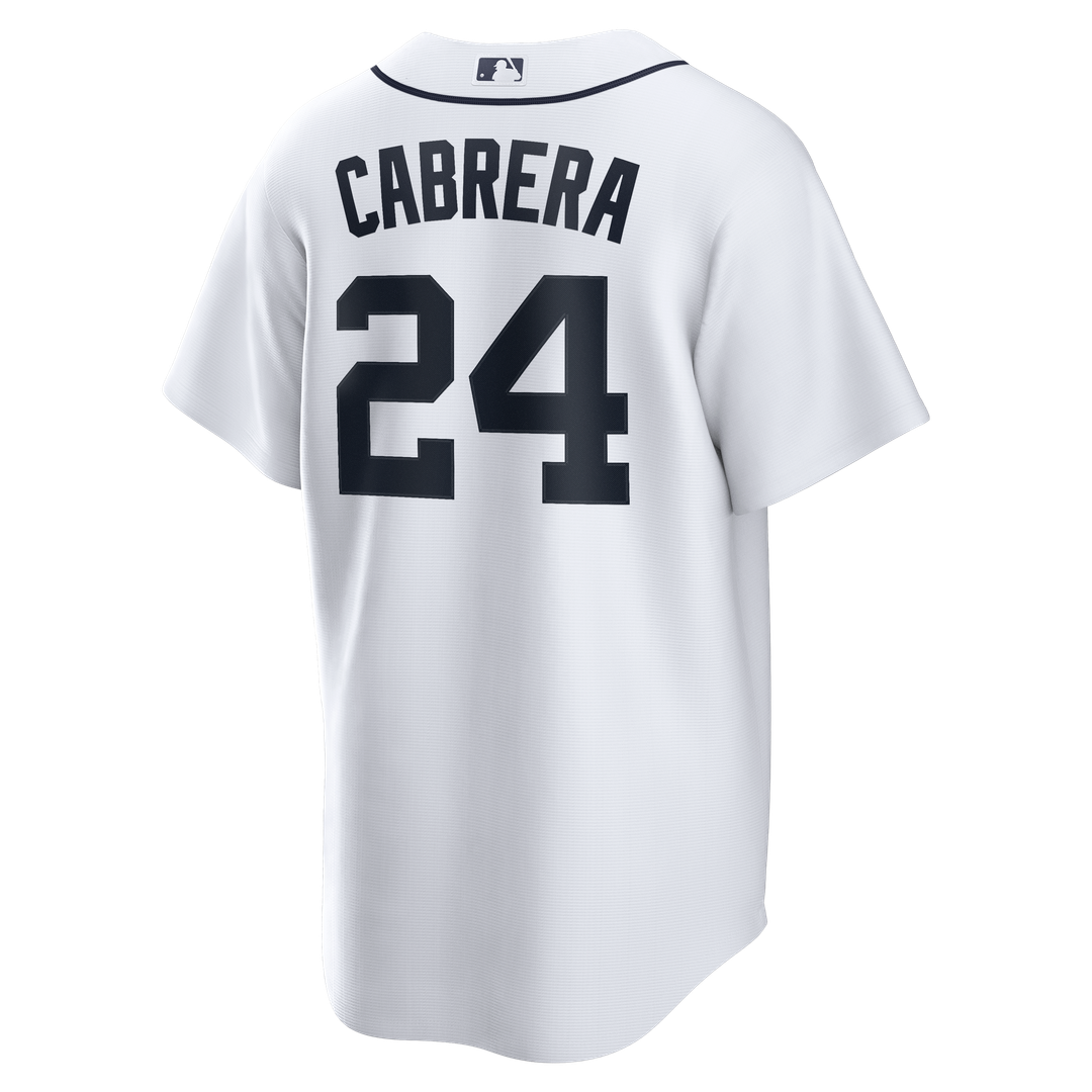 Men's Detroit Tigers Miguel Cabrera White Home Retired Player Replica MLB Baseball Jersey - view 3