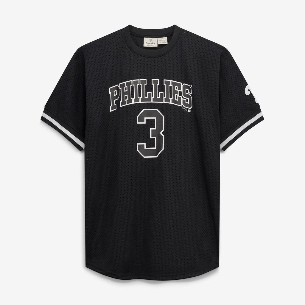 Men's Philadelphia Phillies Bryce Harper Black/White Big & Tall Heavyweight Mesh MLB Baseball Jersey - view 2