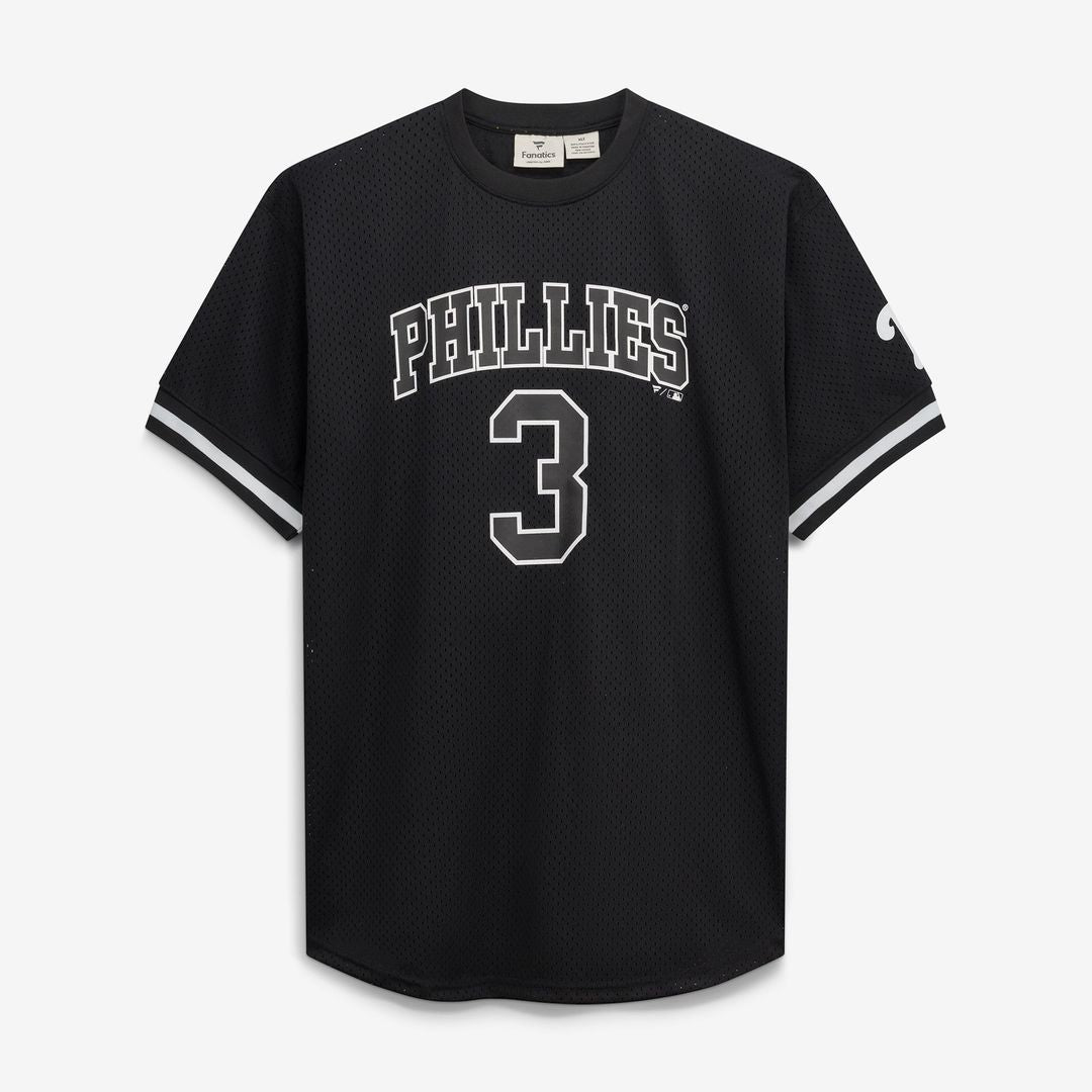 Men's Philadelphia Phillies Bryce Harper Black/White Big & Tall Heavyweight Mesh MLB Baseball Jersey - view 2