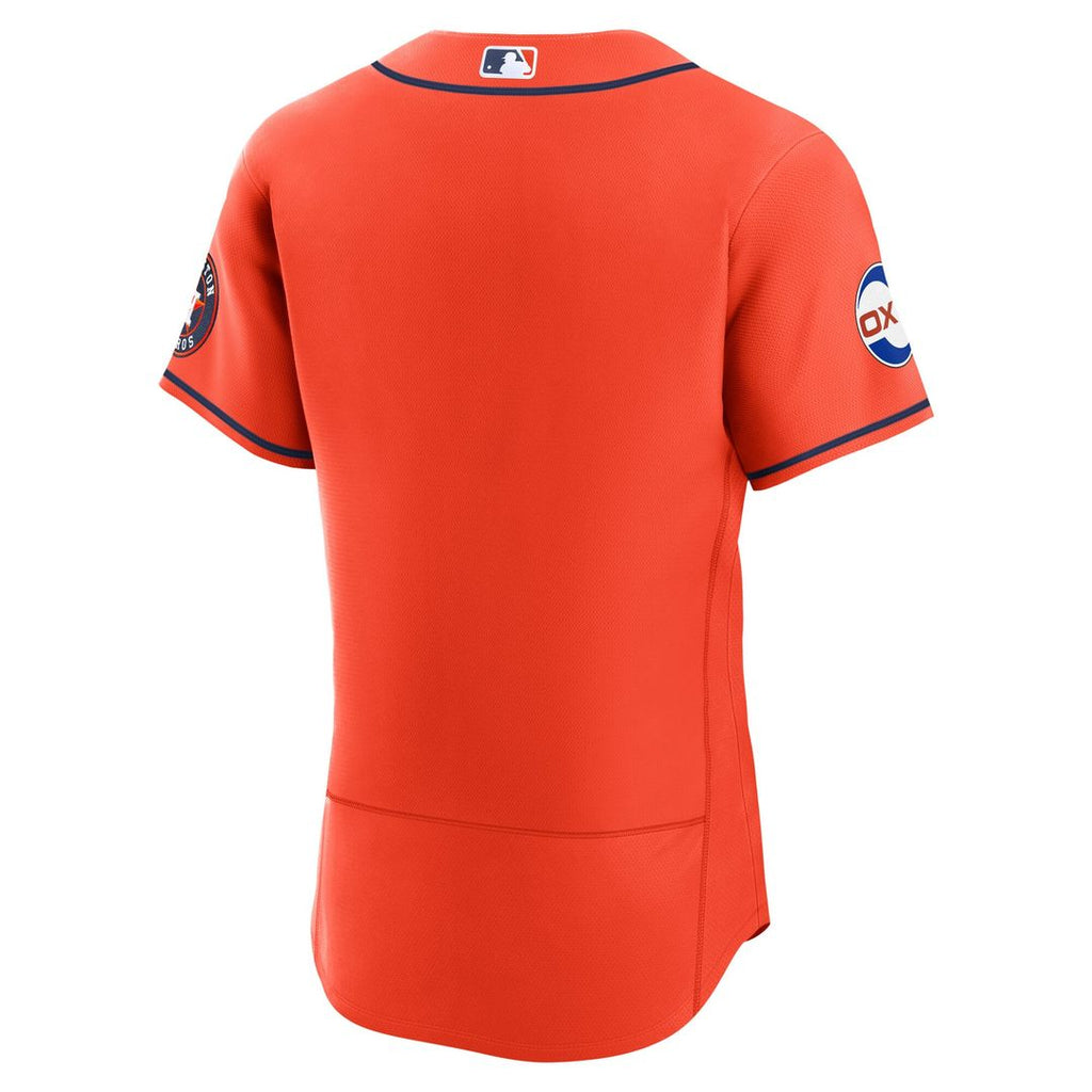 Men's Houston Astros Navy Alternate Sponsor Patch MLB Baseball Jersey - view 9