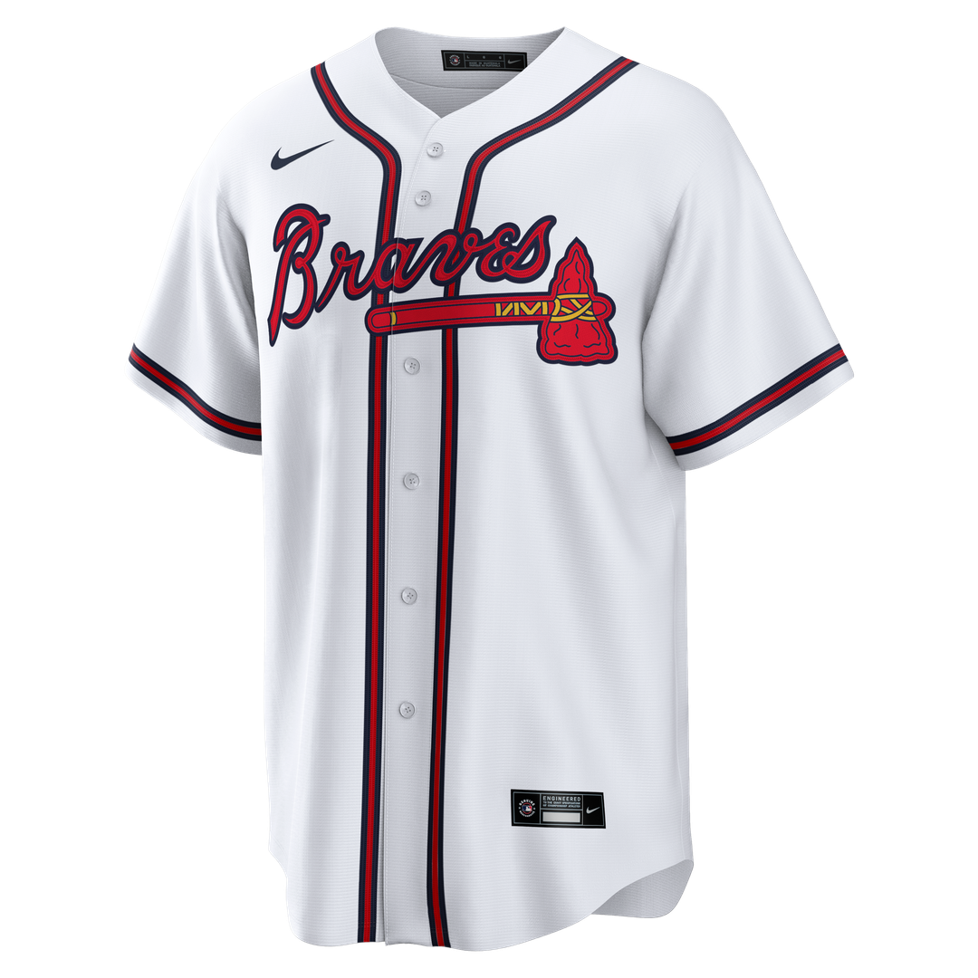 Men's Atlanta Braves John Smoltz White Home Retired Player Replica MLB Baseball Jersey - view 2