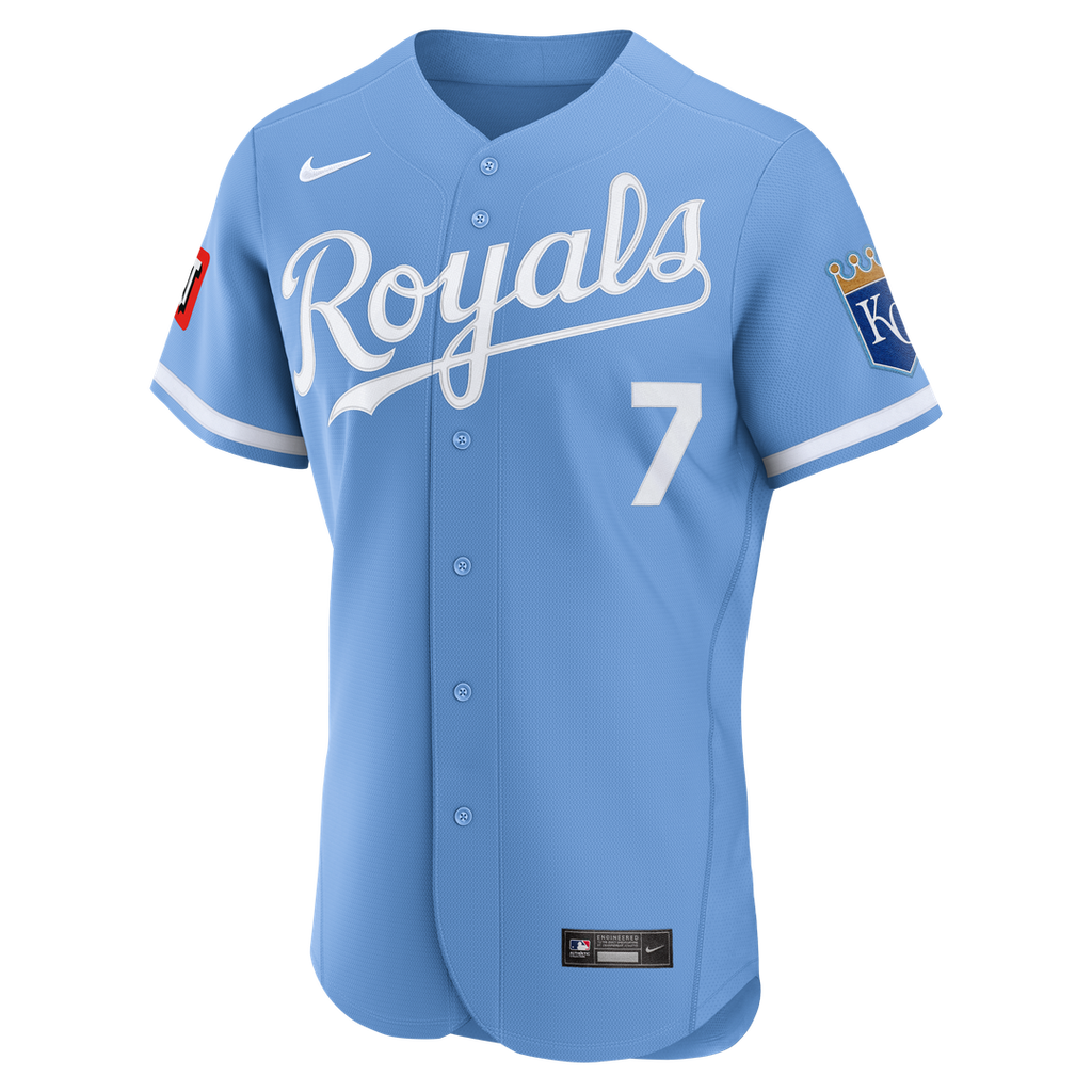 Men's Kansas City Royals Bobby Witt Jr. White Home Sponsor Patch MLB Baseball Jersey - view 8