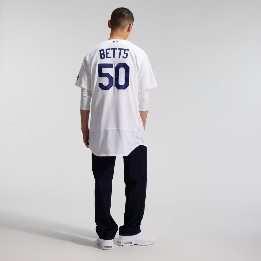 Men's Los Angeles Dodgers Mookie Betts White Home MLB Baseball Jersey - view 8