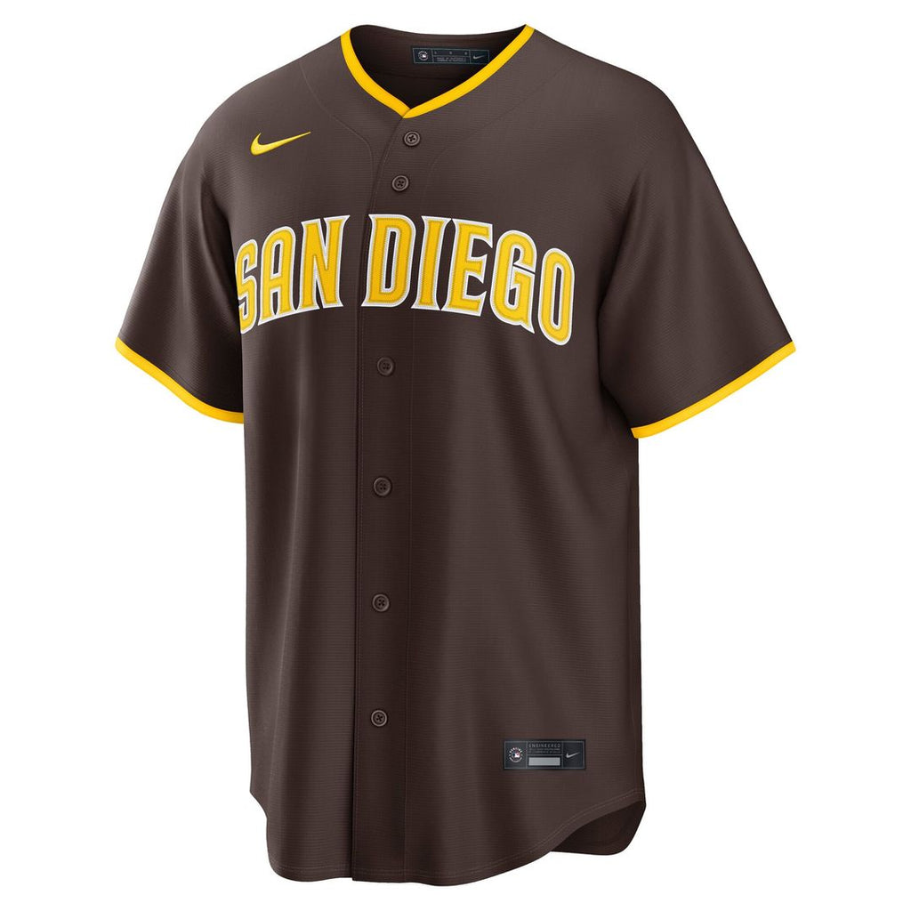 Men's San Diego Padres Brown Road Replica MLB Baseball Jersey - view 2