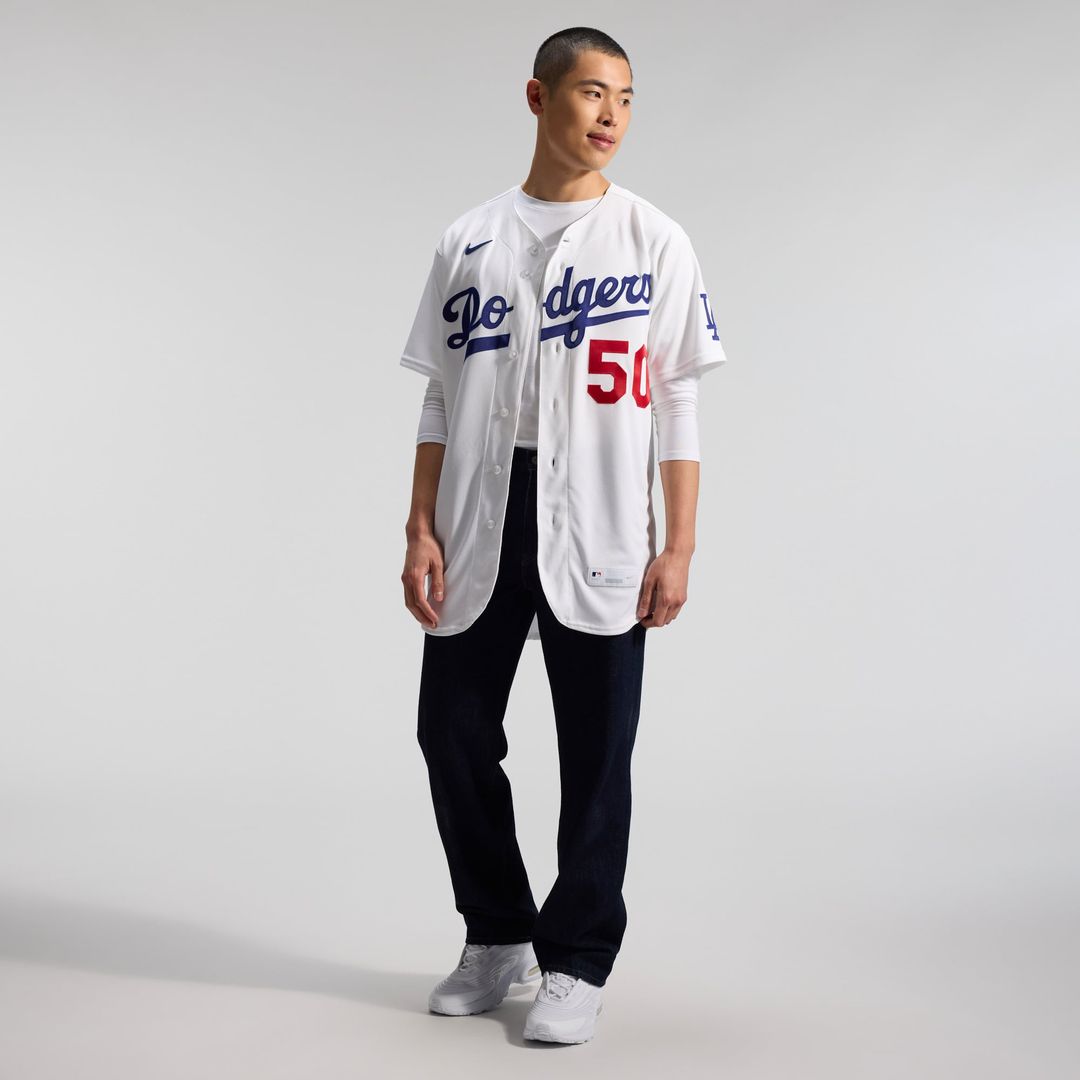 Men's Los Angeles Dodgers Mookie Betts White Home MLB Baseball Jersey - view 7