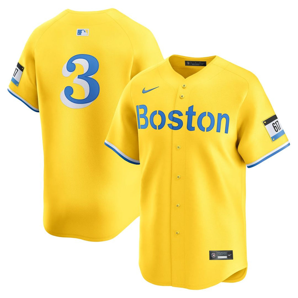 Men's Boston Red Sox Ceddanne Rafaela Gold Alternate Limited MLB Baseball Jersey - view 1