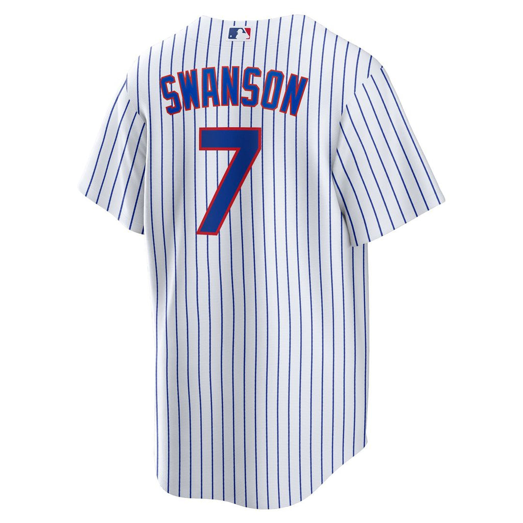 Men's Chicago Cubs Dansby Swanson White Replica MLB Baseball Jersey - view 3