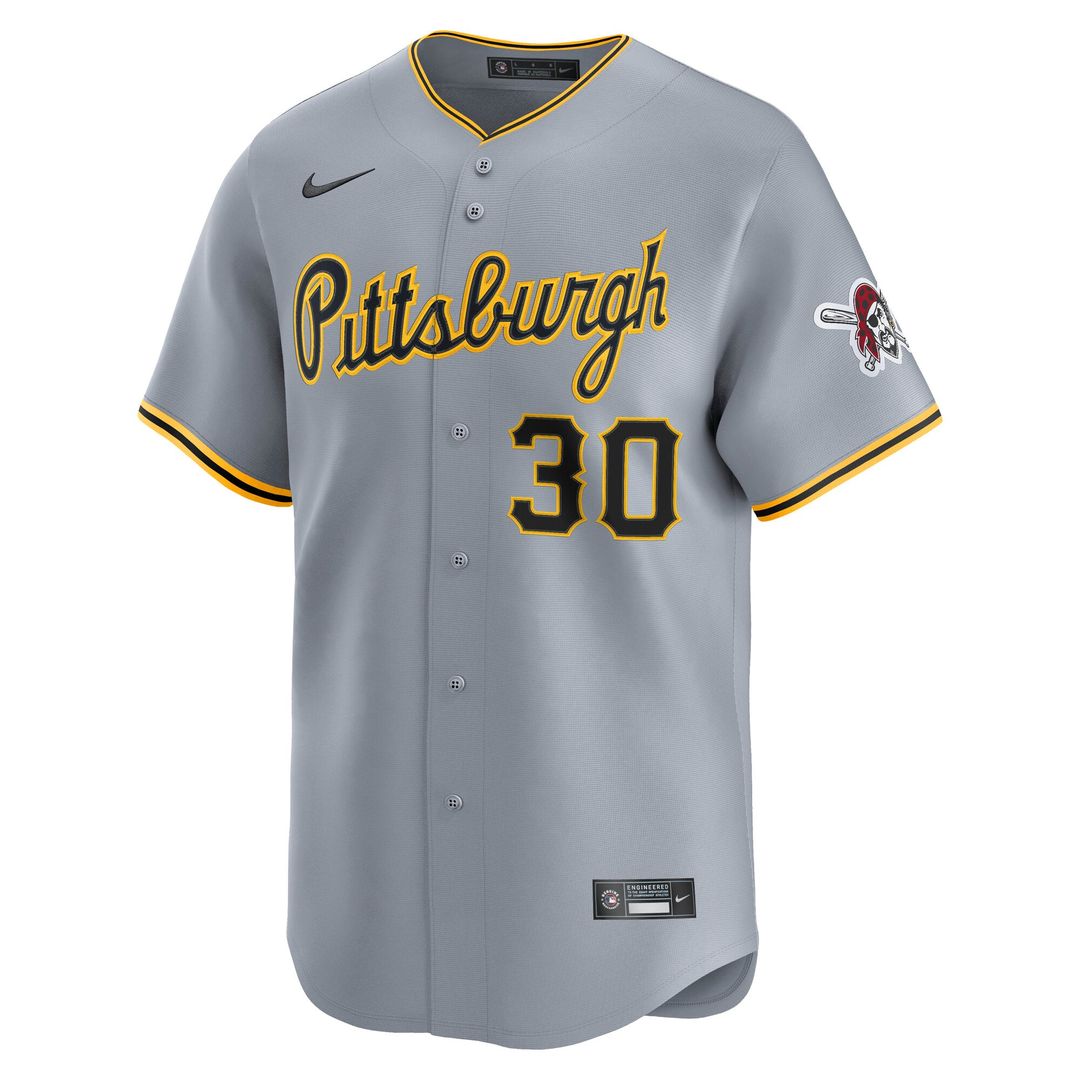 Men's Pittsburgh Pirates Paul Skenes Gray Road Limited MLB Baseball Jersey - view 2